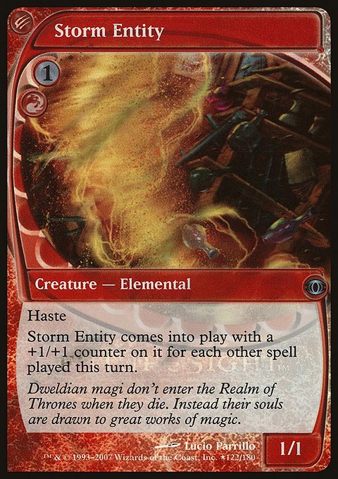 Storm Entity, Future Sight Promos #122★, Magic: The Gathering card