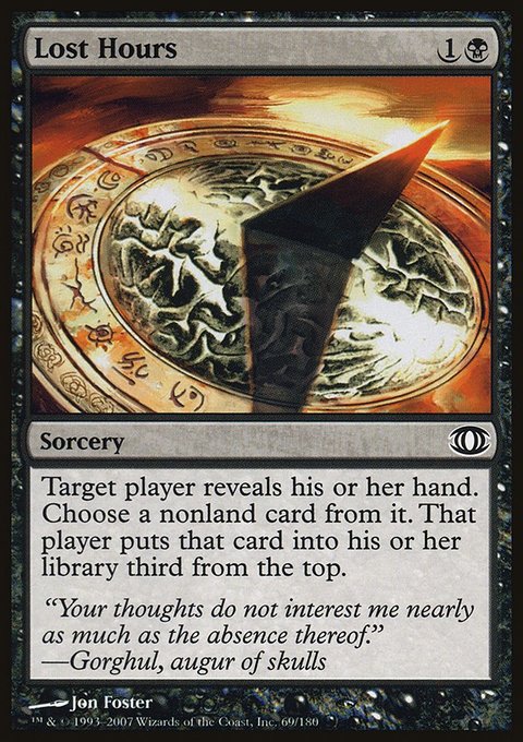 Lost Hours, Future Sight #69, Magic: The Gathering card