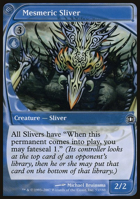 Mesmeric Sliver, Future Sight #53, Magic: The Gathering card