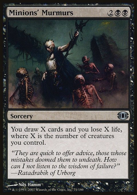Minions' Murmurs, Future Sight #71, Magic: The Gathering card