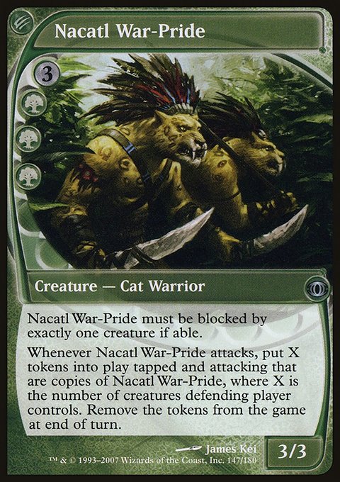 Nacatl War-Pride, Future Sight #147, Magic: The Gathering card