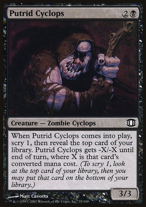 Putrid Cyclops, Future Sight #75, Magic: The Gathering card