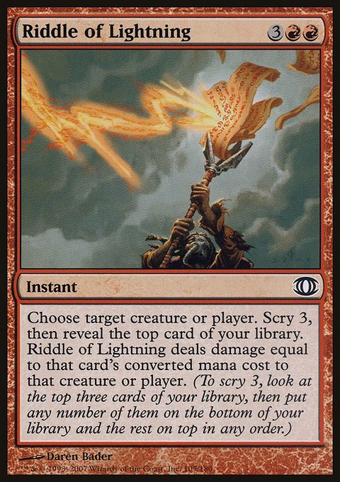 Riddle of Lightning, Future Sight #105, Magic: The Gathering card