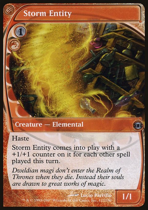 Storm Entity, Future Sight #122, Magic: The Gathering card