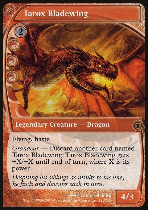 Tarox Bladewing, Future Sight #123, Magic: The Gathering card