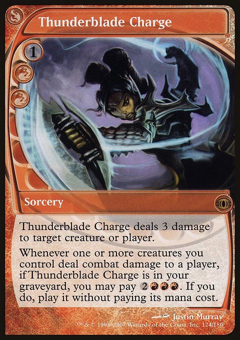Thunderblade Charge, Future Sight #124, Magic: The Gathering card