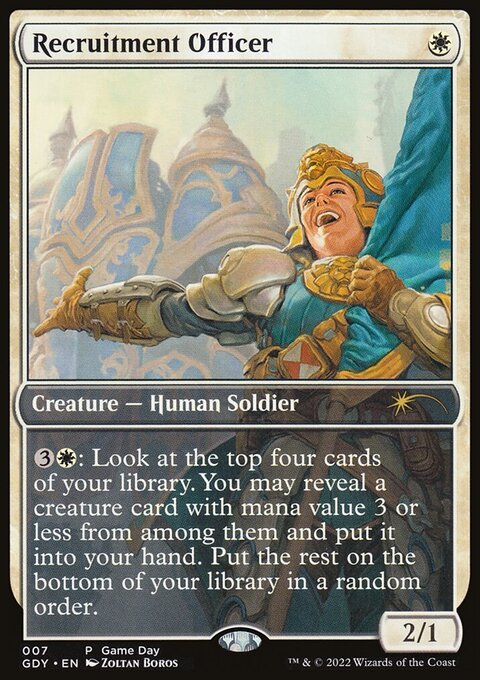 Recruitment Officer, Game Day Promos #7, Magic: The Gathering card