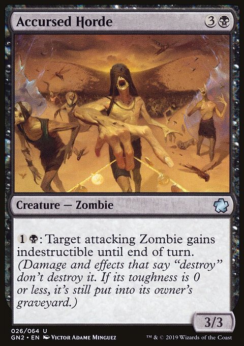 Accursed Horde, Game Night 2019 #26, Magic: The Gathering card