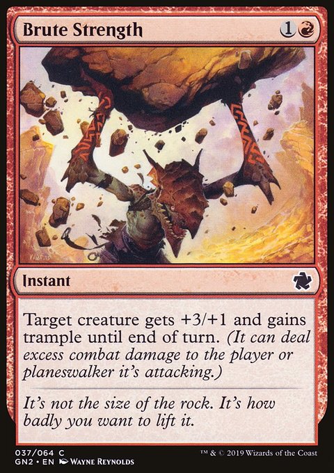Brute Strength, Game Night 2019 #37, Magic: The Gathering card