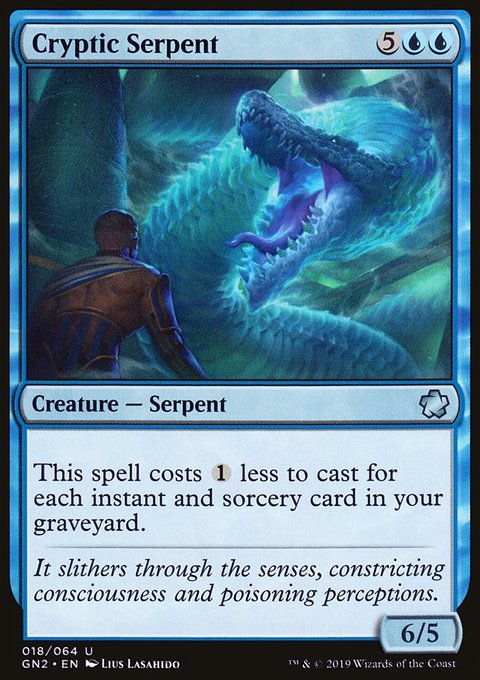 Cryptic Serpent, Game Night 2019 #18, Magic: The Gathering card