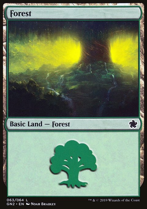 Forest, Game Night 2019 #63, Magic: The Gathering card