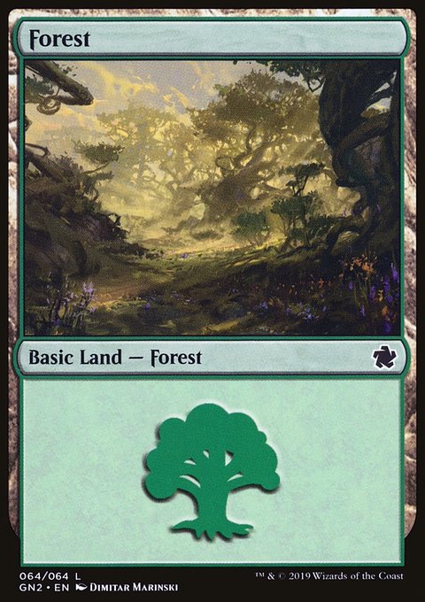 Forest, Game Night 2019 #64, Magic: The Gathering card