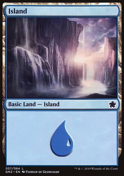 Island, Game Night 2019 #57, Magic: The Gathering card