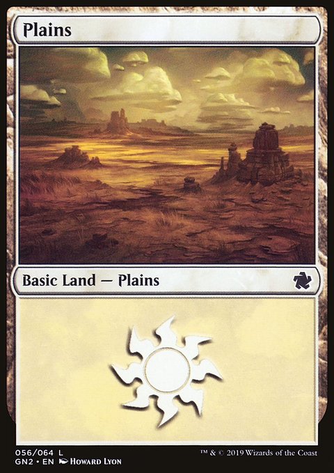 Plains, Game Night 2019 #56, Magic: The Gathering card
