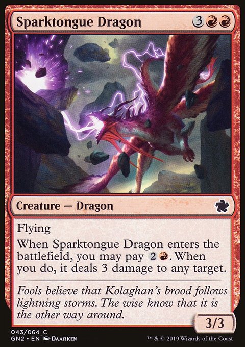 Sparktongue Dragon, Game Night 2019 #43, Magic: The Gathering card