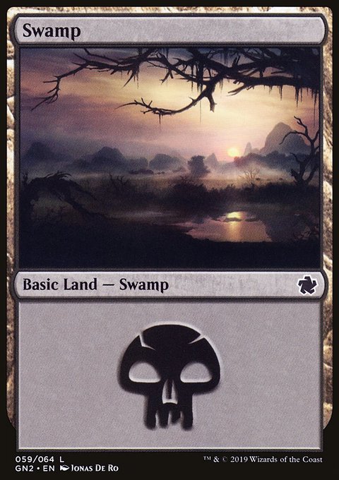 Swamp, Game Night 2019 #59, Magic: The Gathering card