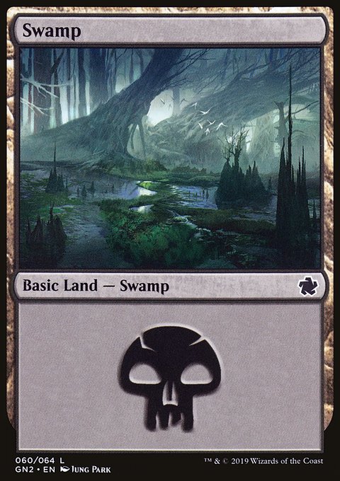 Swamp, Game Night 2019 #60, Magic: The Gathering card