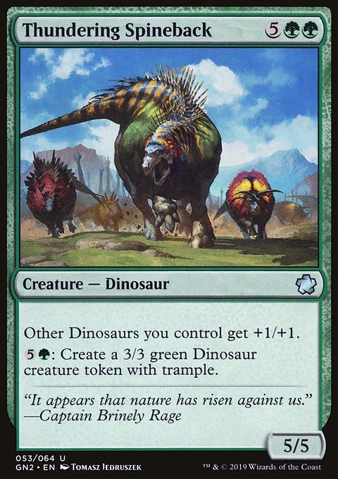 Thundering Spineback, Game Night 2019 #53, Magic: The Gathering card