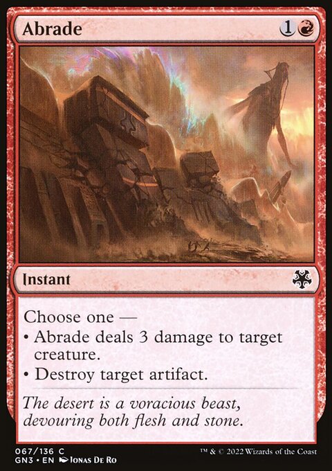 Abrade, Game Night: Free-for-All #67, Magic: The Gathering card
