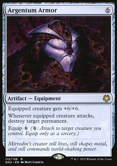 Argentum Armor, Game Night: Free-for-All #113, Magic: The Gathering card