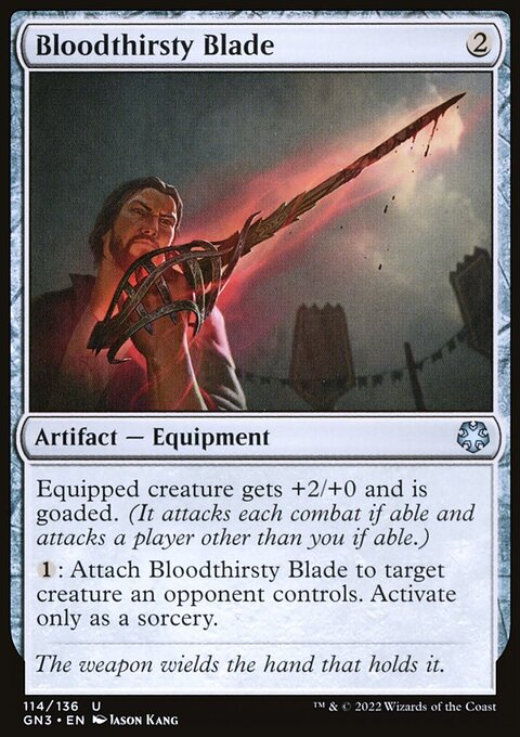 Bloodthirsty Blade, Game Night: Free-for-All #114, Magic: The Gathering card