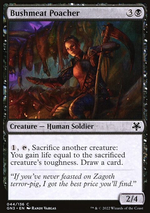 Bushmeat Poacher, Game Night: Free-for-All #44, Magic: The Gathering card