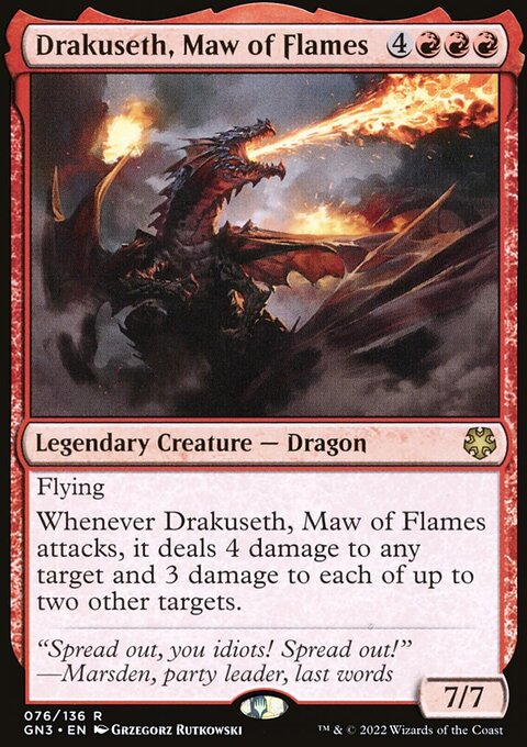 Drakuseth, Maw of Flames, Game Night: Free-for-All #76, Magic: The Gathering card