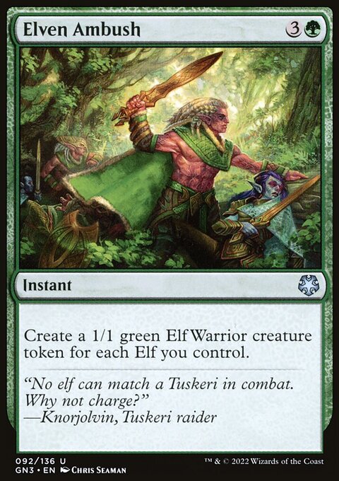 Elven Ambush, Game Night: Free-for-All #92, Magic: The Gathering card