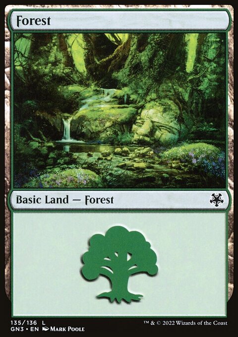 Forest, Game Night: Free-for-All #135, Magic: The Gathering card