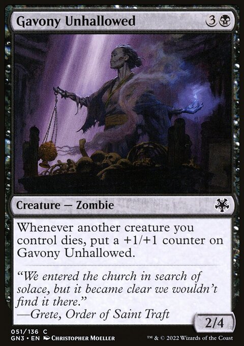 Gavony Unhallowed, Game Night: Free-for-All #51, Magic: The Gathering card