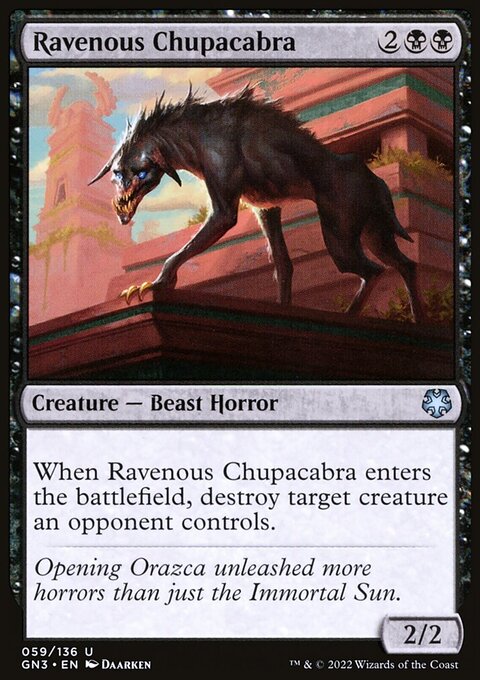 Ravenous Chupacabra, Game Night: Free-for-All #59, Magic: The Gathering card