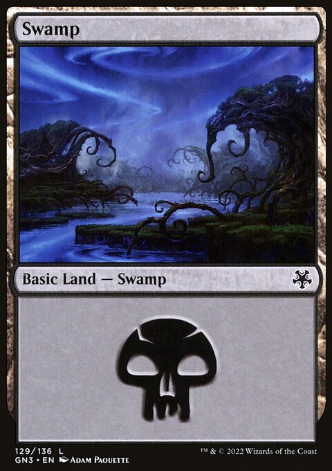 Swamp, Game Night: Free-for-All #129, Magic: The Gathering card