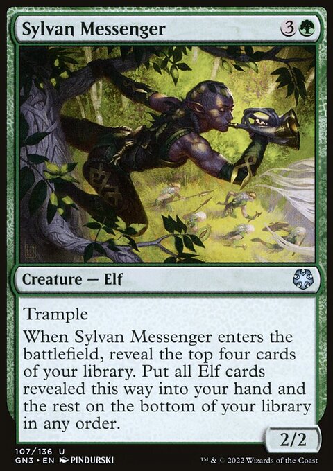 Sylvan Messenger, Game Night: Free-for-All #107, Magic: The Gathering card