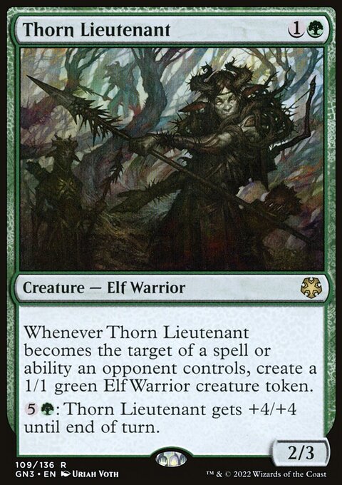 Thorn Lieutenant, Game Night: Free-for-All #109, Magic: The Gathering card