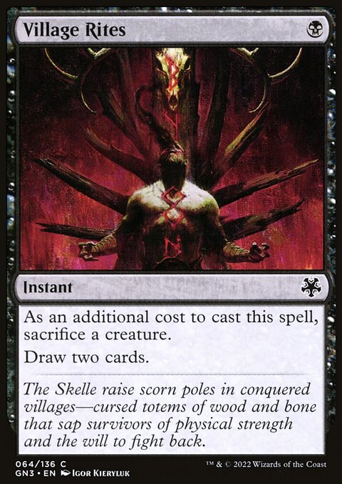 Village Rites, Game Night: Free-for-All #64, Magic: The Gathering card