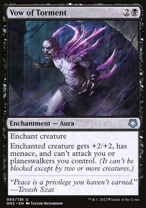 Vow of Torment, Game Night: Free-for-All #65, Magic: The Gathering card