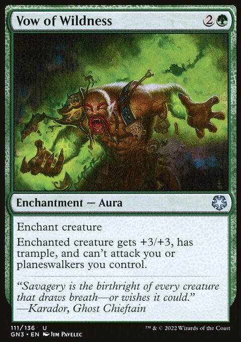 Vow of Wildness, Game Night: Free-for-All #111, Magic: The Gathering card