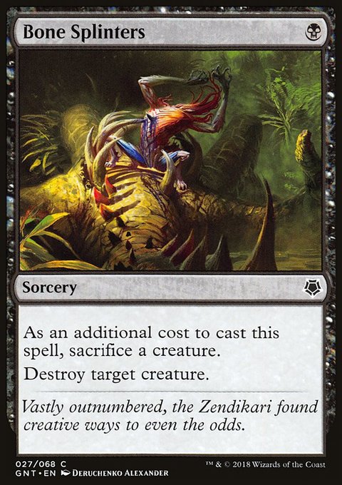 Bone Splinters, Game Night #27, Magic: The Gathering card