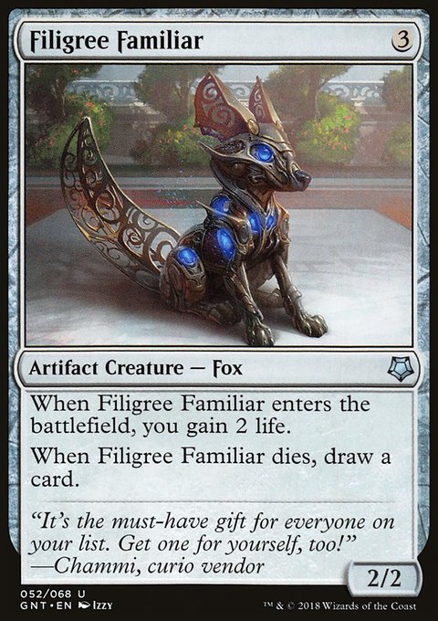 Filigree Familiar, Game Night #52, Magic: The Gathering card
