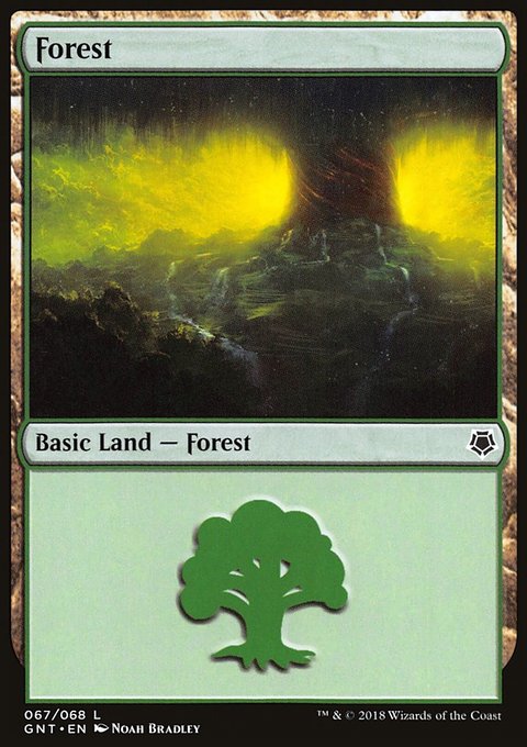 Forest, Game Night #67, Magic: The Gathering card