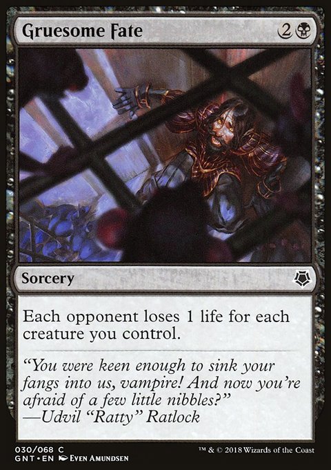 Gruesome Fate, Game Night #30, Magic: The Gathering card