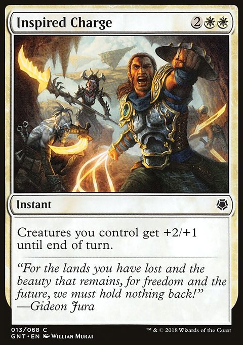 Inspired Charge, Game Night #13, Magic: The Gathering card