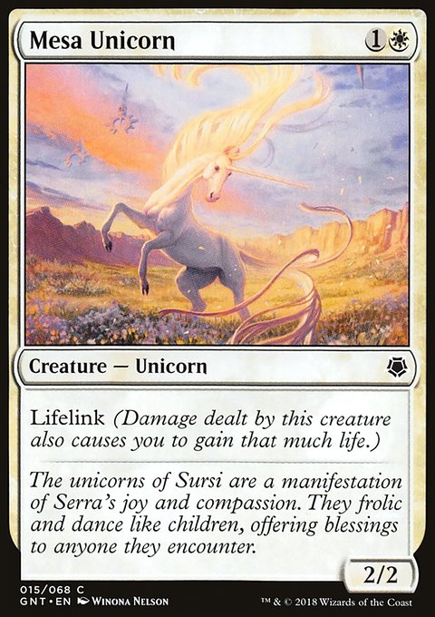 Mesa Unicorn, Game Night #15, Magic: The Gathering card