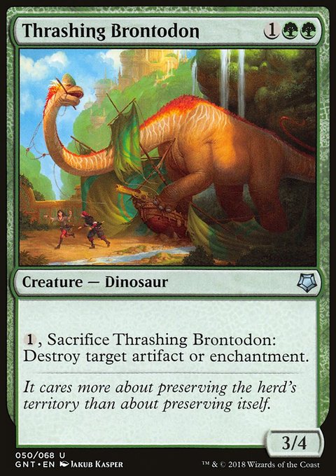 Thrashing Brontodon, Game Night #50, Magic: The Gathering card