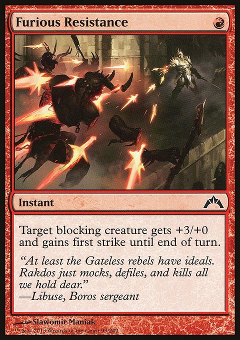 Furious Resistance, Gatecrash #93, Magic: The Gathering card