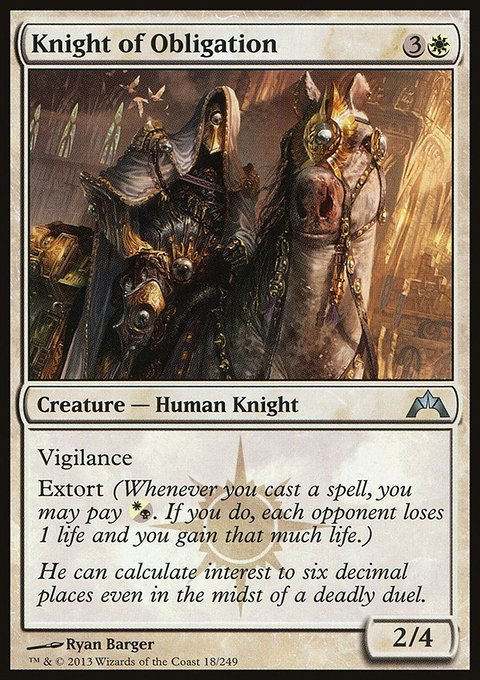 Knight of Obligation, Gatecrash #18, Magic: The Gathering card