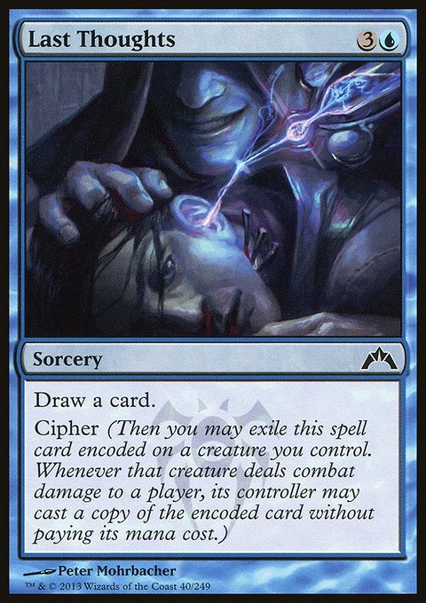 Last Thoughts, Gatecrash #40, Magic: The Gathering card