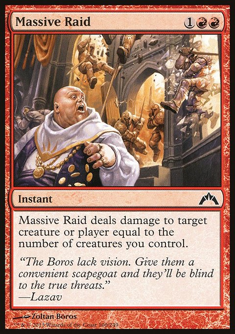 Massive Raid, Gatecrash #100, Magic: The Gathering card