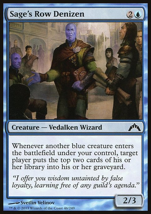 Sage's Row Denizen, Gatecrash #46, Magic: The Gathering card