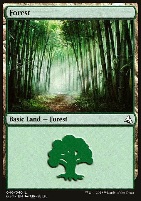 Forest, Global Series Jiang Yanggu & Mu Yanling #40, Magic: The Gathering card